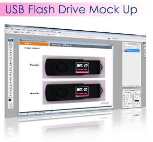 Promotional USB Flash Drive Mock Up