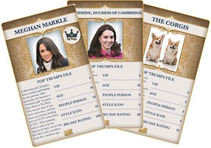 Royal Wedding Top Trumps Cards