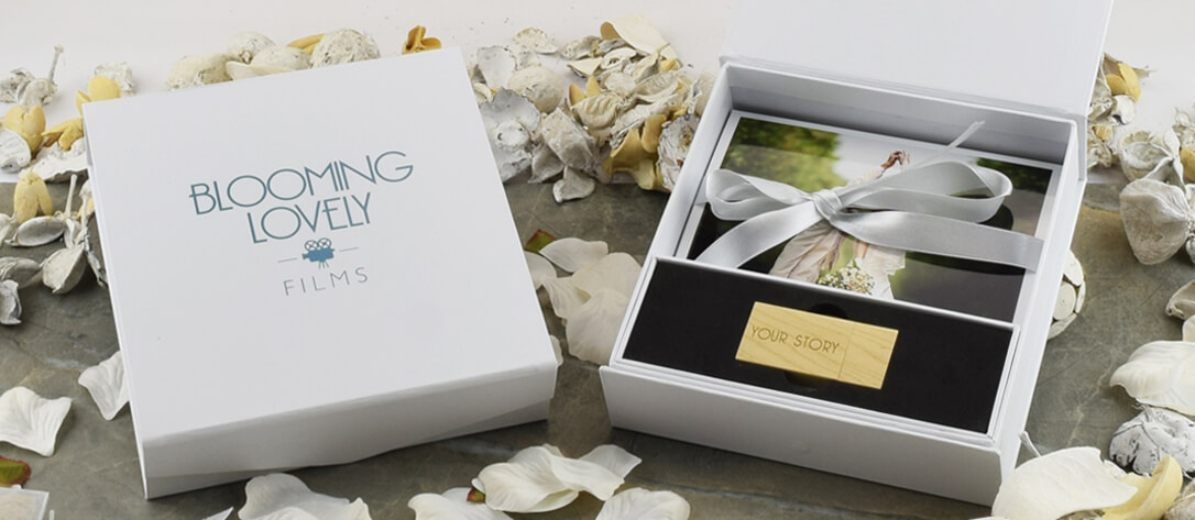 Large White Photo USB Gift Box