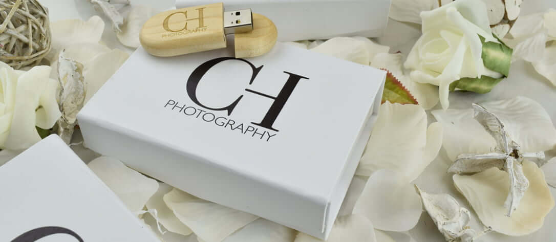 White Magnetic Slide USB Gift Box