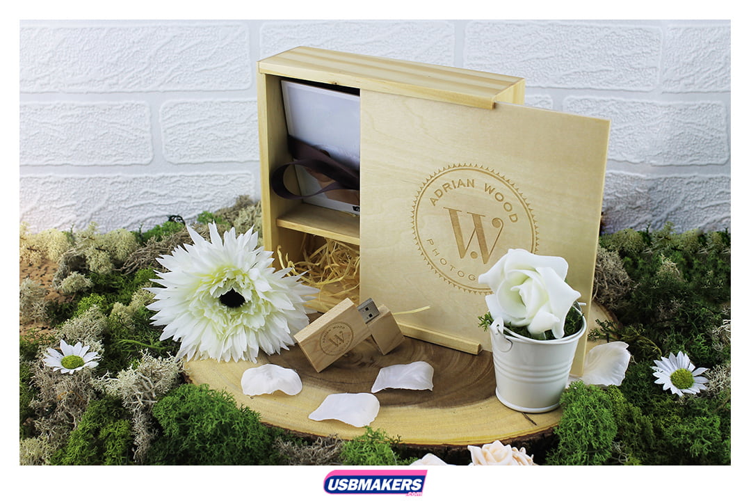 Wooden block and wooden photo box