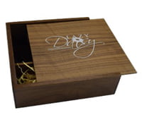 Dark Wooden Slide Photo Print Box