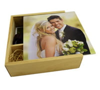 Wooden Slide USB & Photo Prints Gift Box