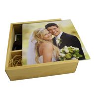 Light Wooden Slide Photo Prints Box