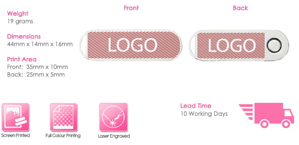 Luxury Twister USB Stick Print Area Luxury Twister USB Stick Print Area