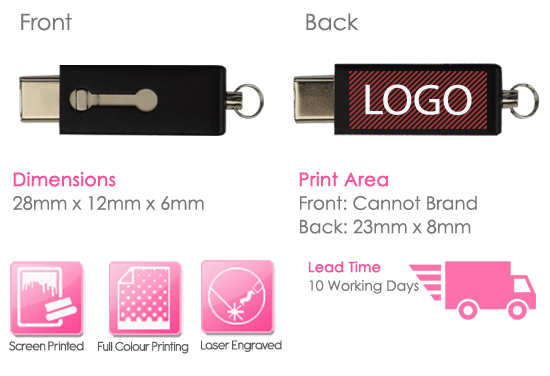 Hera USB Stick Print Area Hera USB Stick Print Area