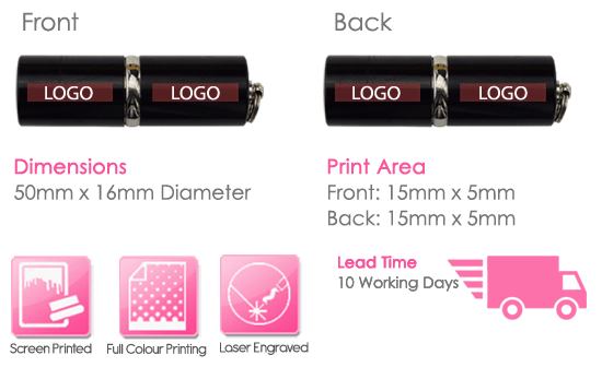 Lipstick USB Stick Print Area Lipstick USB Stick Print Area