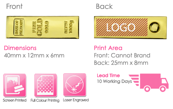 Mini Gold Twister USB Stick Print Area Mini Gold Twister USB Stick Print Area