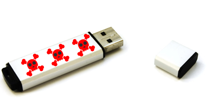 White Printed USB