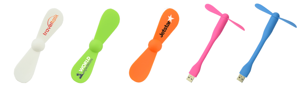 Jefferson USB Silicone Fan Logo Branded USB Silicone Fan