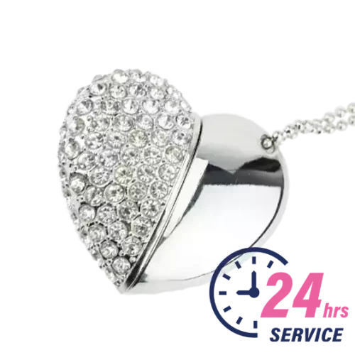 Crystal Heart USB Stick