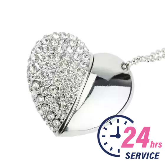 Crystal Heart USB Stick