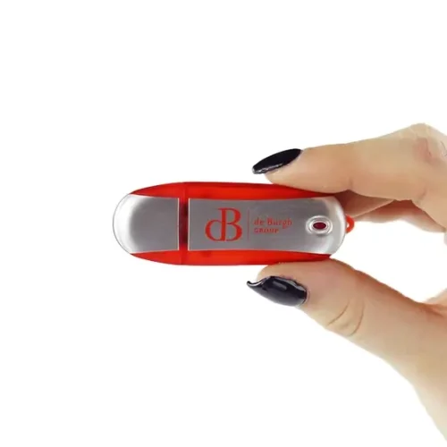 Oval Aluminium Branded USB Memory Stick