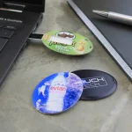 Oval Slim Card Branded USB Memory Stick