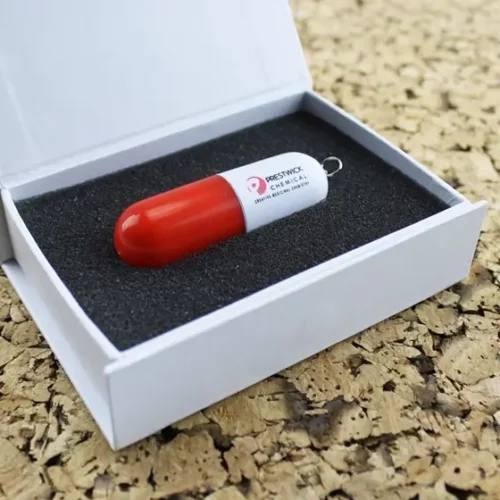 Branded Pill USB Stick in a USB Box