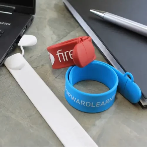 Branded Snap On Wristband USB