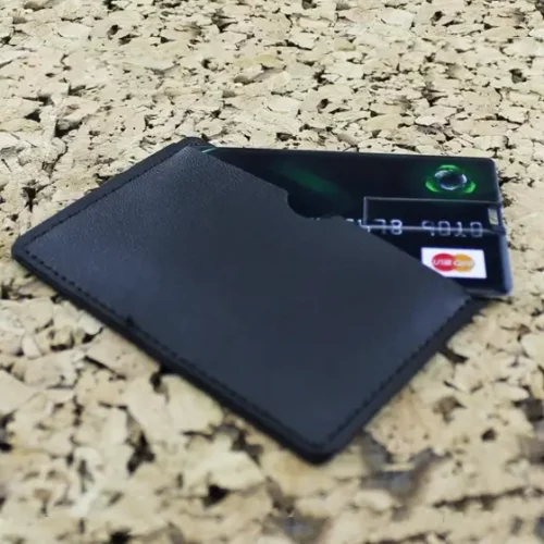 Branded Slim Card USB in a Leather Wallet