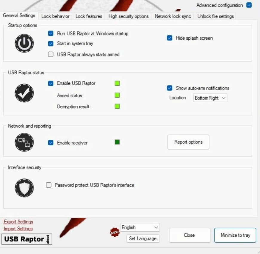 USB Raptor Software