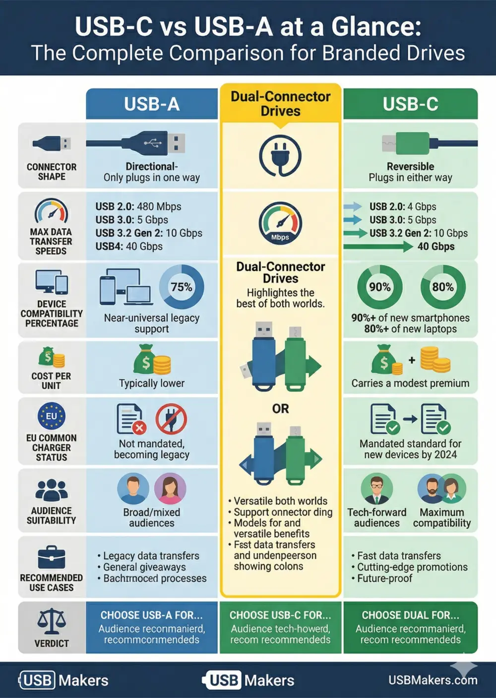 USB-C vs USB-A at a Glance The Complete Comparison for Branded Drives