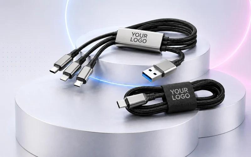 Branded charging cables printed with your logo