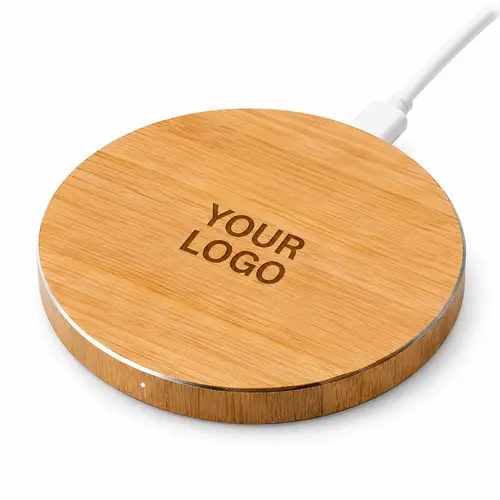 Branded wireless chargers printed with your logo, sourced by USB Makers