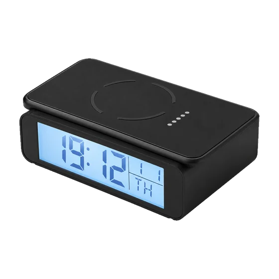Beverley Wireless Charging Clock with your branding
