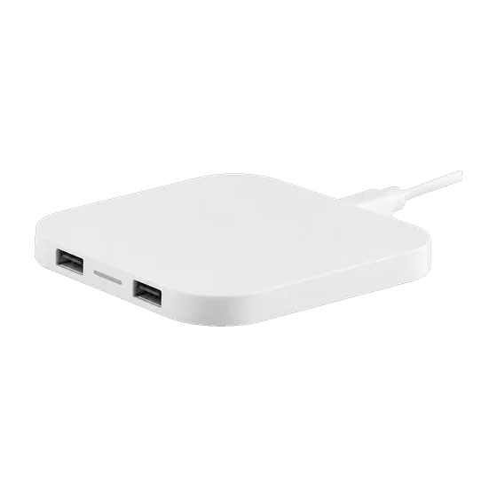 Crewe Wireless Charging Pad with USB Hub with your branding