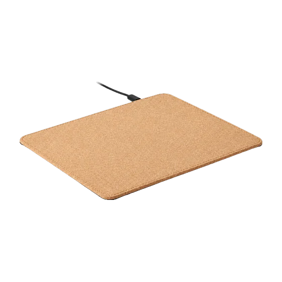 Haworth Cork Wireless Mouse Mat with your branding