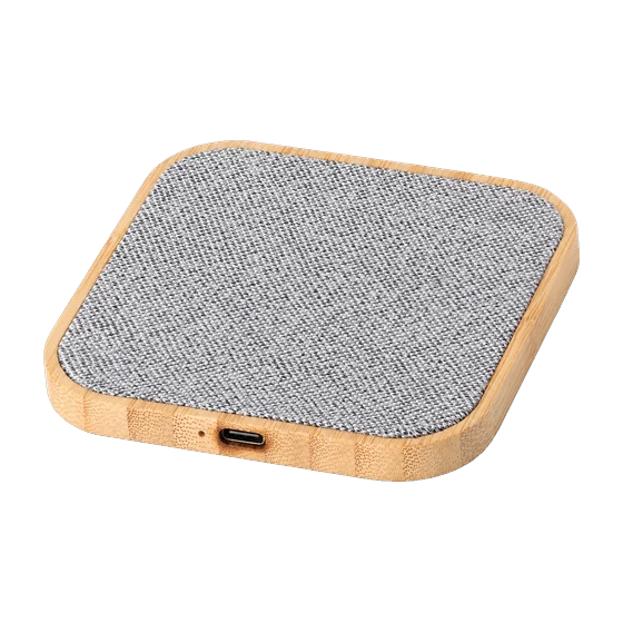 Helmsley Bamboo Wireless Charger with your branding