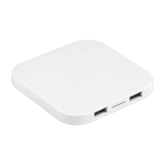 Hexham Wireless Charger with USB Ports with your branding
