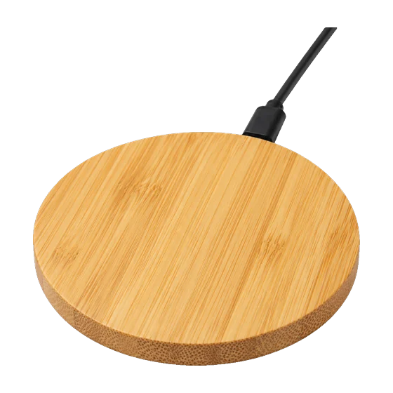 Rye Bamboo Wireless Charger with your branding