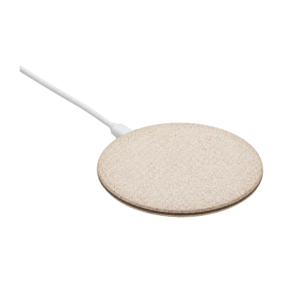 Settle Wheat Straw Wireless Charger with your branding