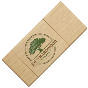 Wooden Block Dual USB