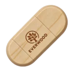 Wooden Pebble Dual USB
